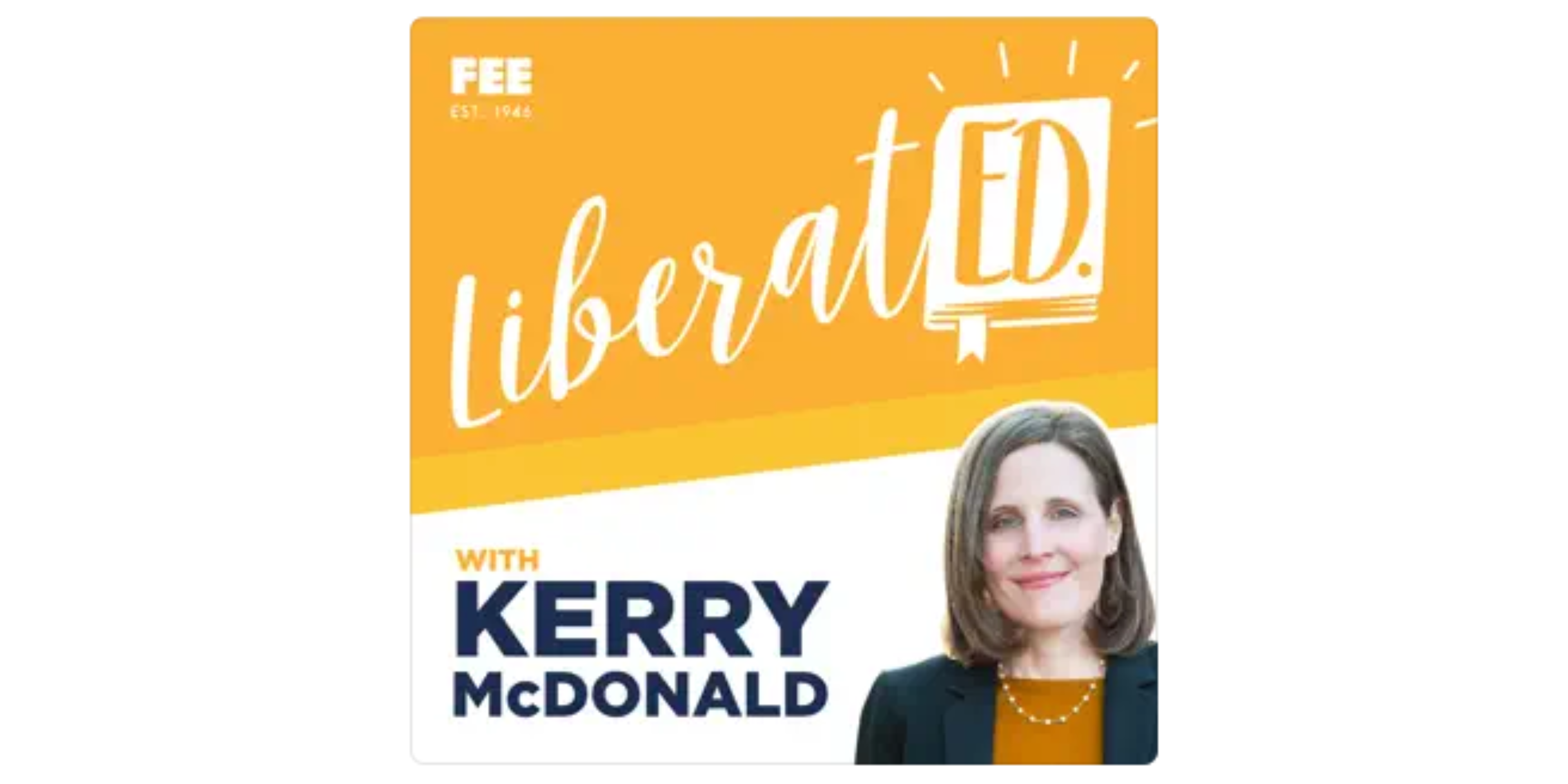 Liberated podcast logo kerry mcdonald