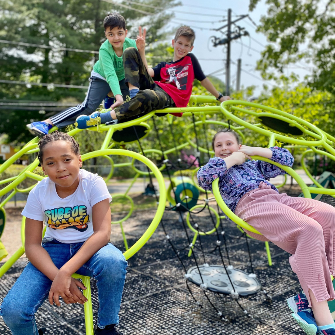 children playing together at park